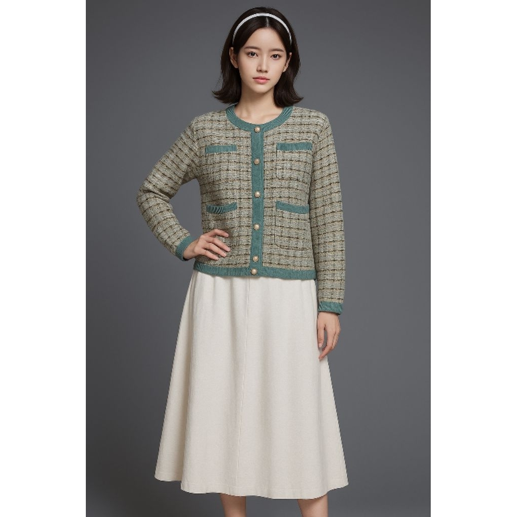 Cardigan Tweed Premium BKK | Cardigan Rajut Tweed | Cardigan All Size Oversize