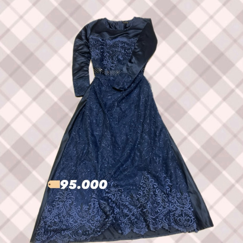 [PRELOVE] DRESS BROKAT NAVY YESAYA