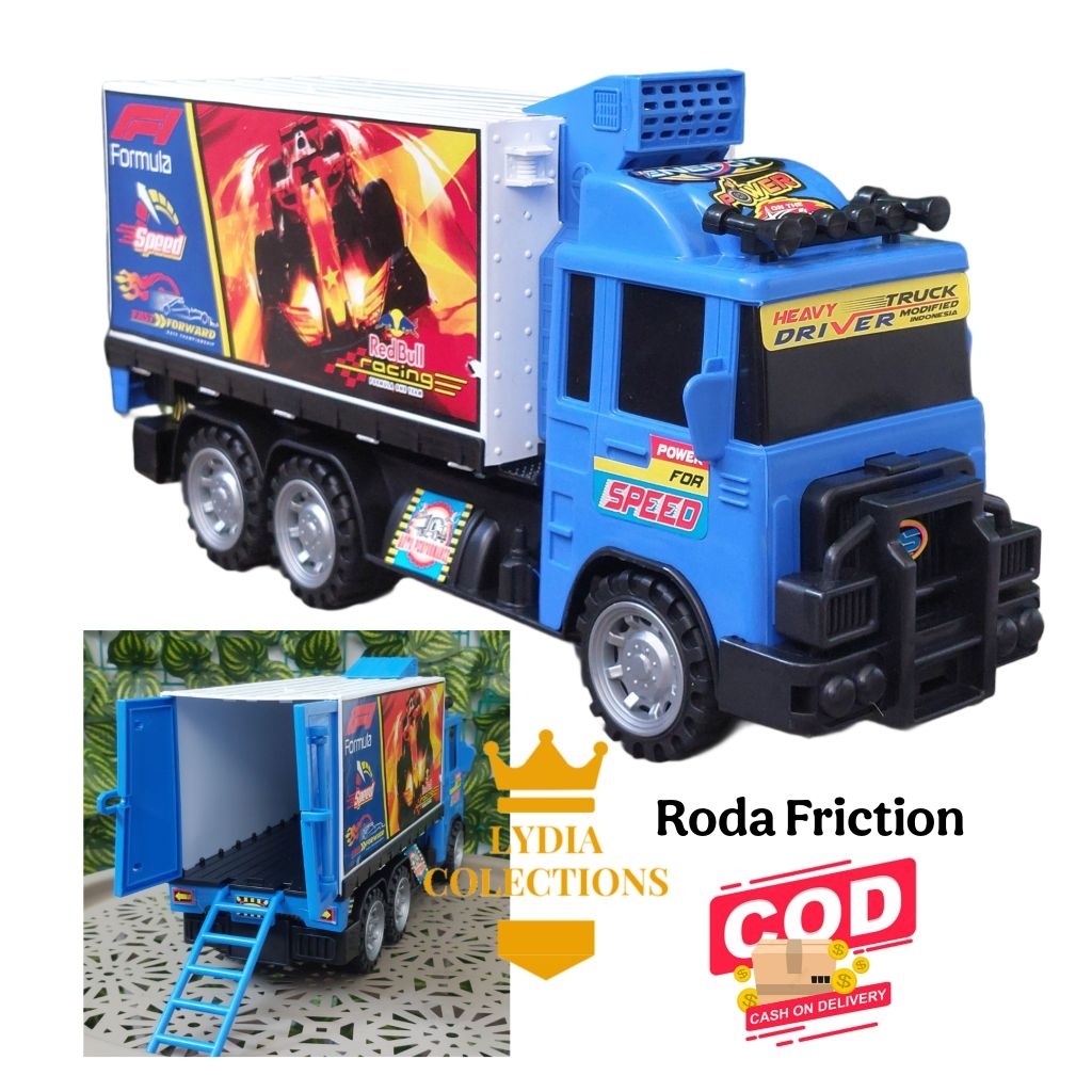 Mainan Truk Box Muatan Truk Kontainer Sponsor