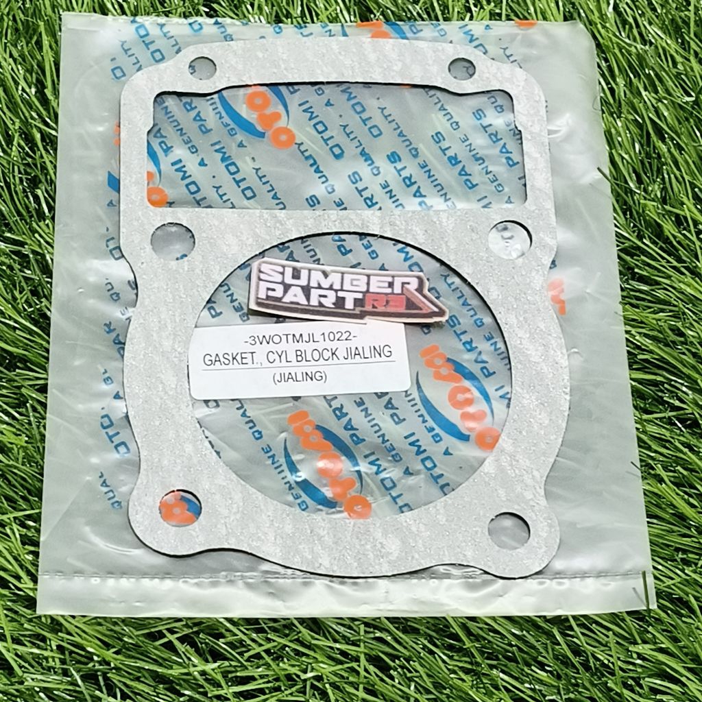 (otomi) jl1022 gasket cylinder blok bawah jialing 200cc perpak paking silinder blok boring seher - s