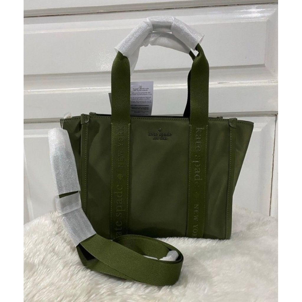 Ready Kate Spade Kip Small Tote Hand/Crossbody Bag Nylon Green