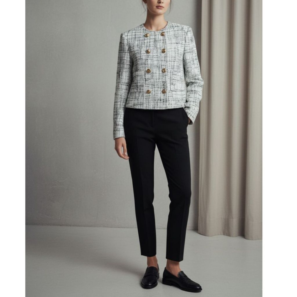 Preloved Massimo Dutti Parisian Style Tweed Blazer