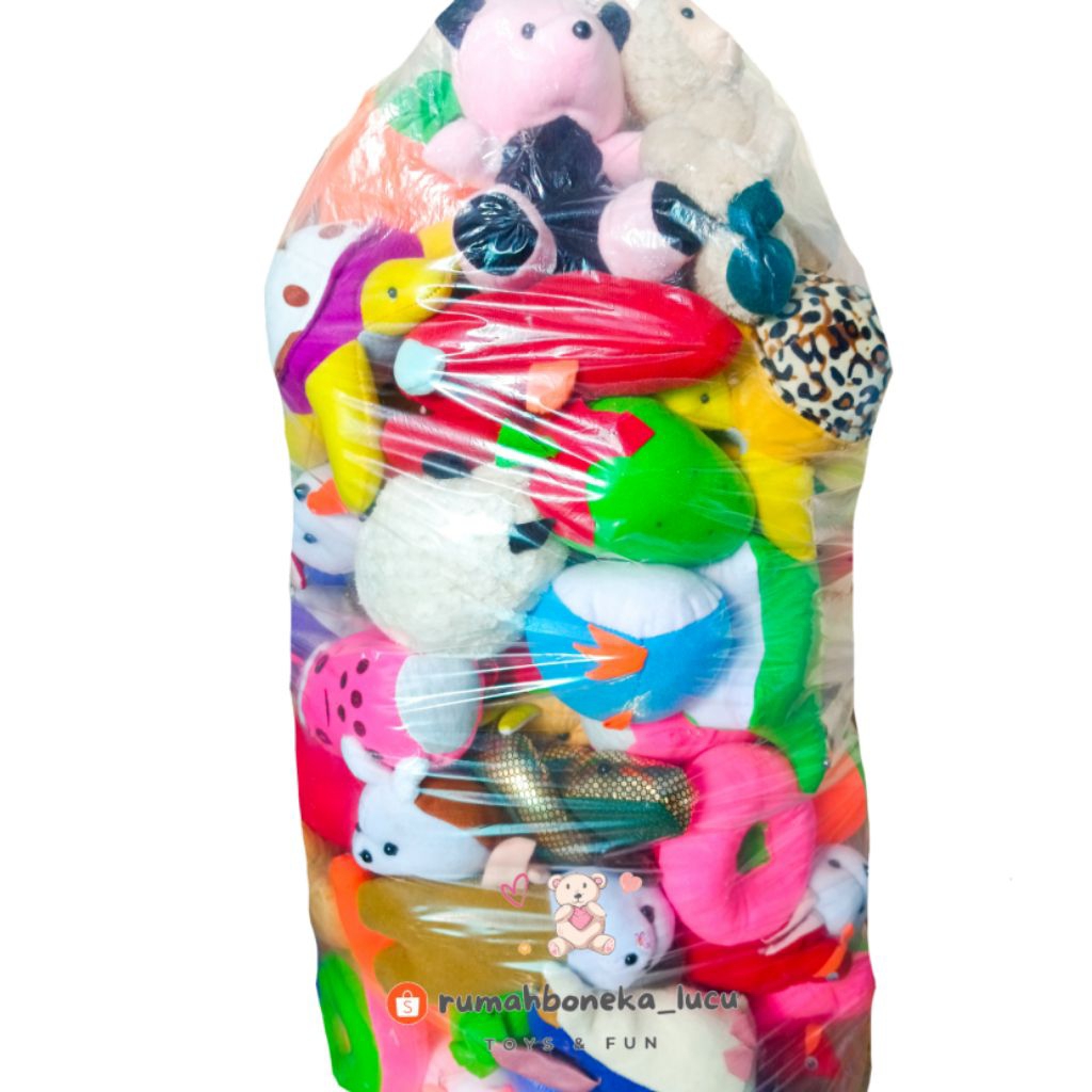 Boneka Mesin Capit 1 Bal Isi 100 Pcs