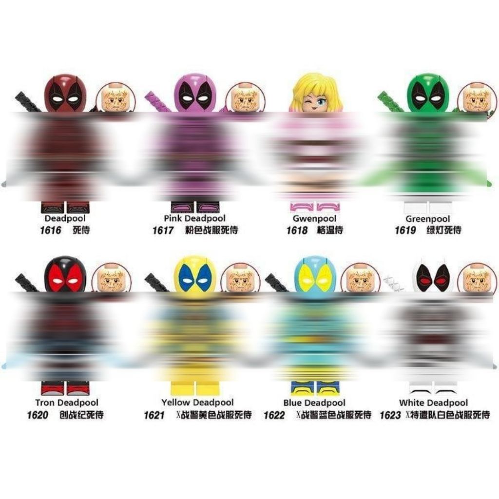 X0302 Deadpool Gwenpool Figure Miniatur Brick Mainan Edukasi DIY Balok Building Block