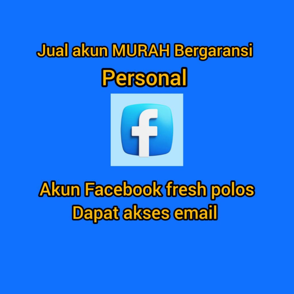 AKUN Facebook FRESH PERSONAL BISA PAKE ADS