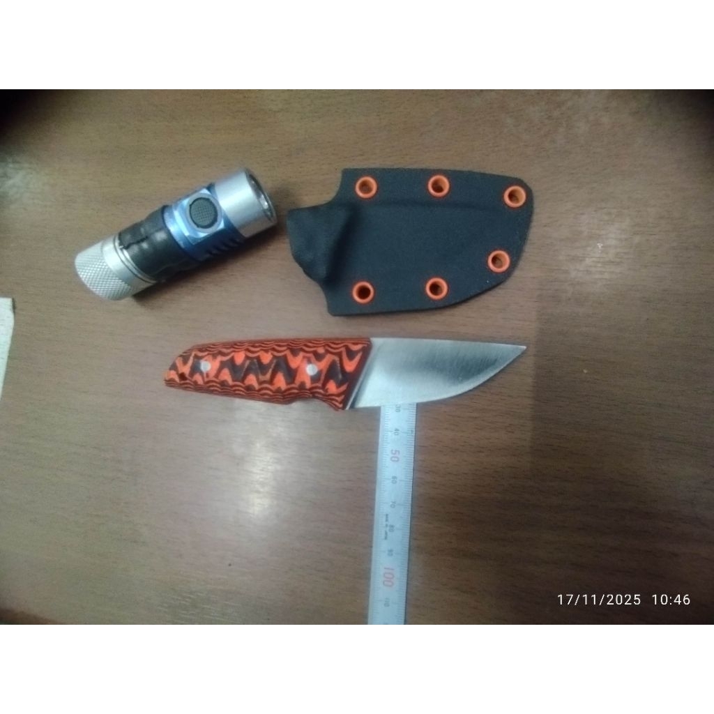 edc neck knive pisau multi fungsi bushcraft camping micarta kydex k110