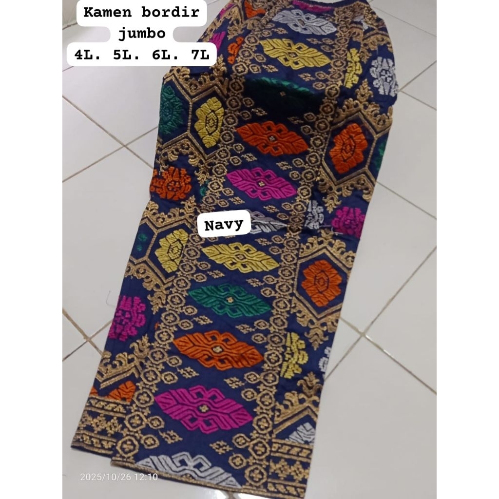 Kamen Bordir Jumbo 4L - 7L Strait Premium Terbaru|Kamen Bordir Jadi Jumbo Strait Premium Terbaru