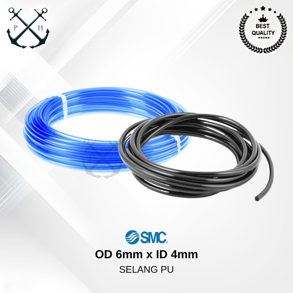 Selang SMC PU 6mm OD x 4mm ID x 1meter