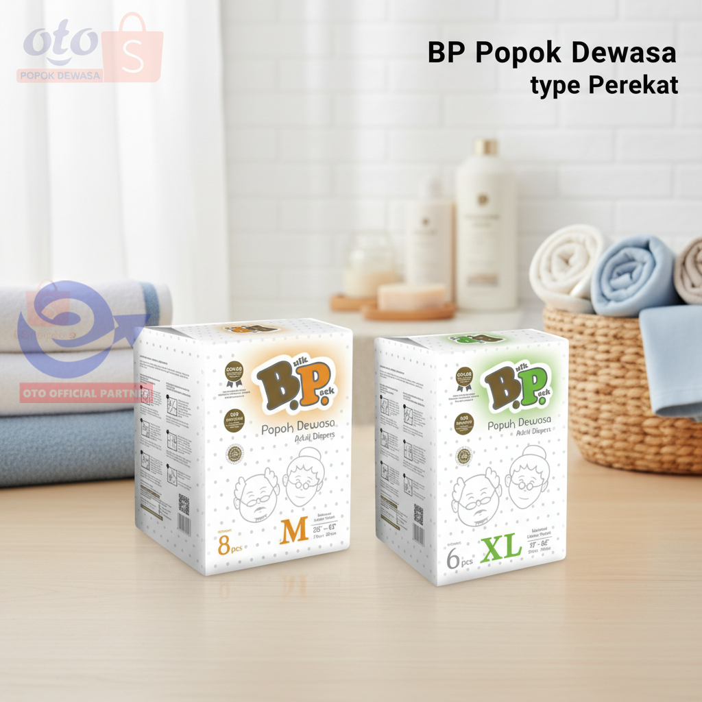 BP Popok Dewasa model Perekat Adult Diapers ukuran 8 M , 6 XL