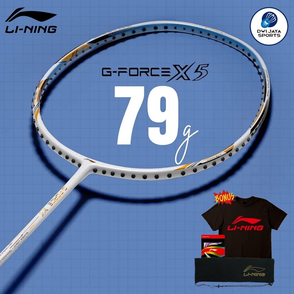 Raket Badminton Lining G Force X5 79g | Raket Lining G-Force X5 | Lining G Force X5 5U