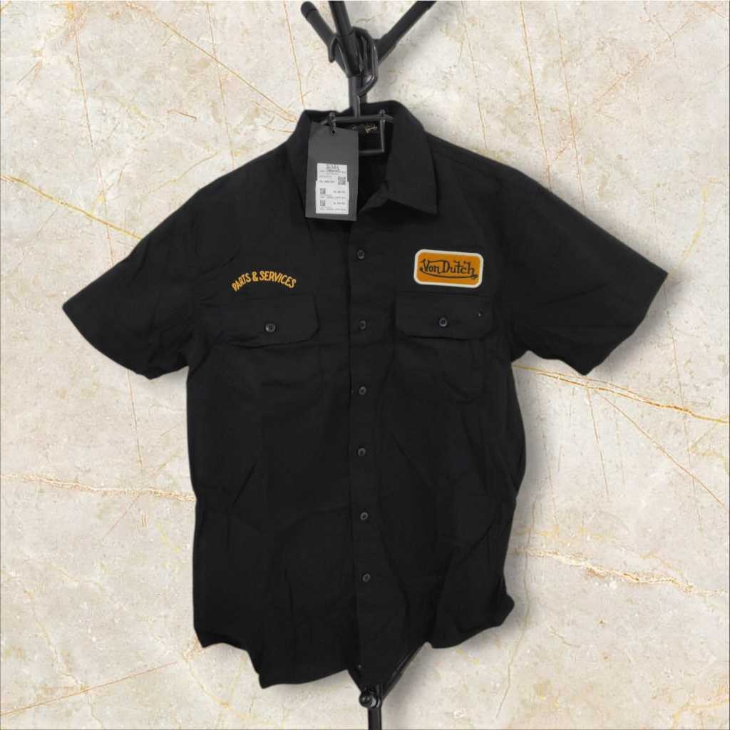 Von Dutch Workshirt 1420 Original | Kemeja Pria Lengan Pendek Von Dutch Original Branded Mall
