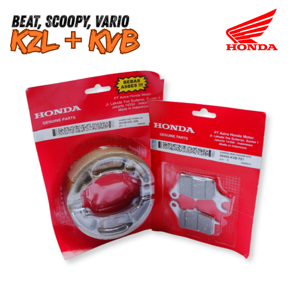 kampas rem honda beat - kampas rem belakang beat fi KVB - KZL sparepart motor