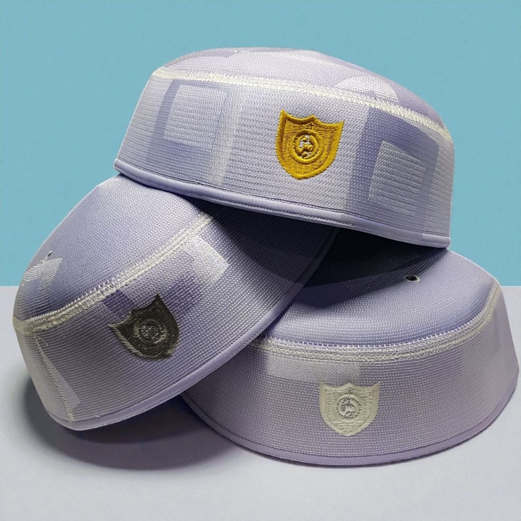 balok A5 Ameen motif kotak ungu terbaru kopiah malaysia original bkn abdul karim