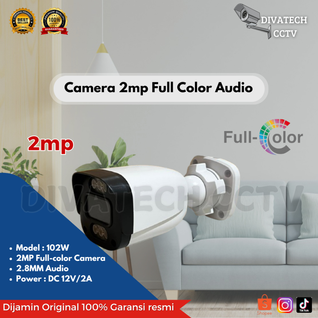 Camera Analog 2mp Full Color Audio IndoorCamera Analog 2mp Full Color Audio Outdoor