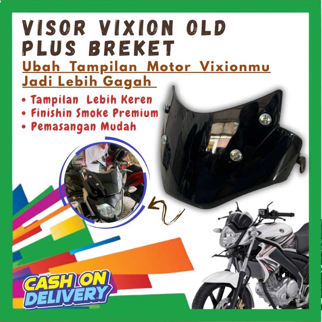 [Promo Termurah] Visor Vixion Plus Breket winshield vixion NVL Old Lama new
