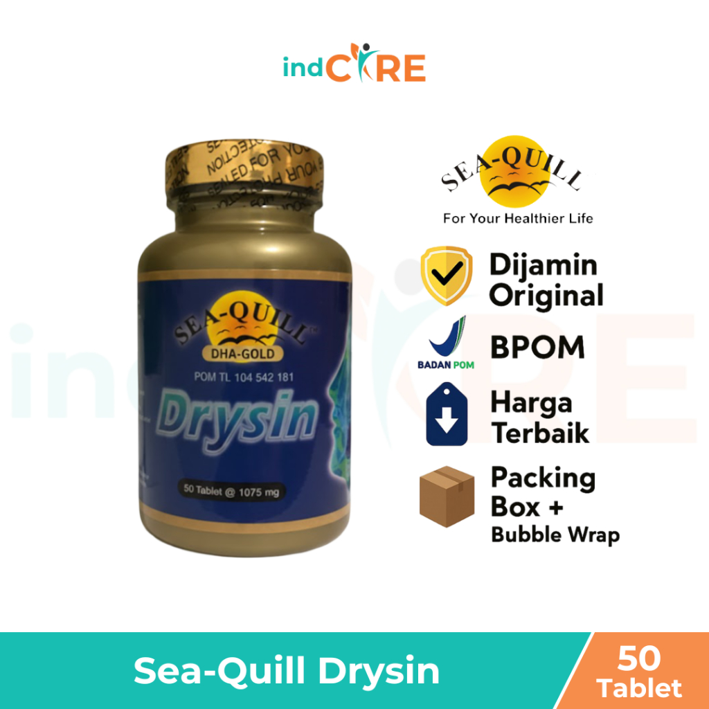 Sea Quill Drysin Isi 50 Tablet / Sea Quill Drysin / Vitamin Saluran Pernafasan / Mencegah Sinusitis 