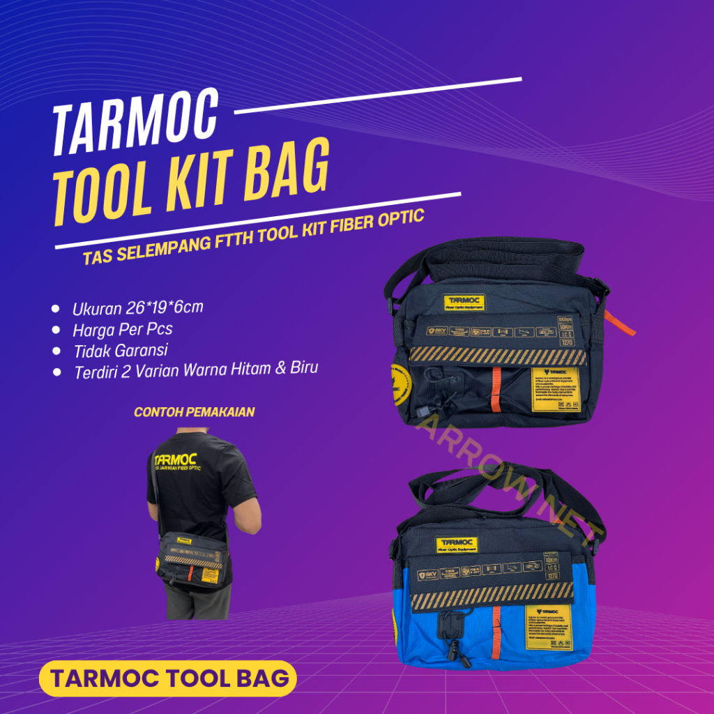 Tarmoc Tool Bag | Tas Selempang FTTH Tool Kit Fiber Optic