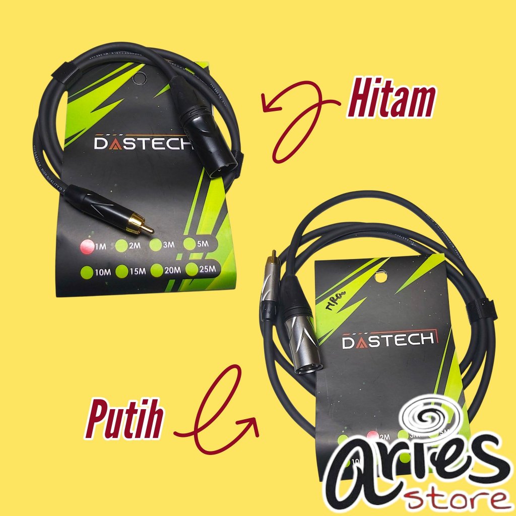KABEL MIC JEK RCA TO CANON MALE DASTECH ORIGINAL