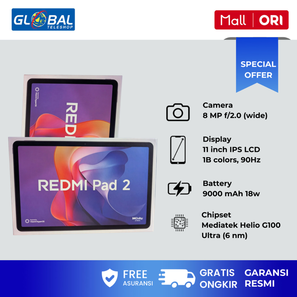 Xiaomi Redmi Pad 2 4/128GB | Pad SE | Pad Se 8.7 Garansi Resmi Xiaomi Indonesia