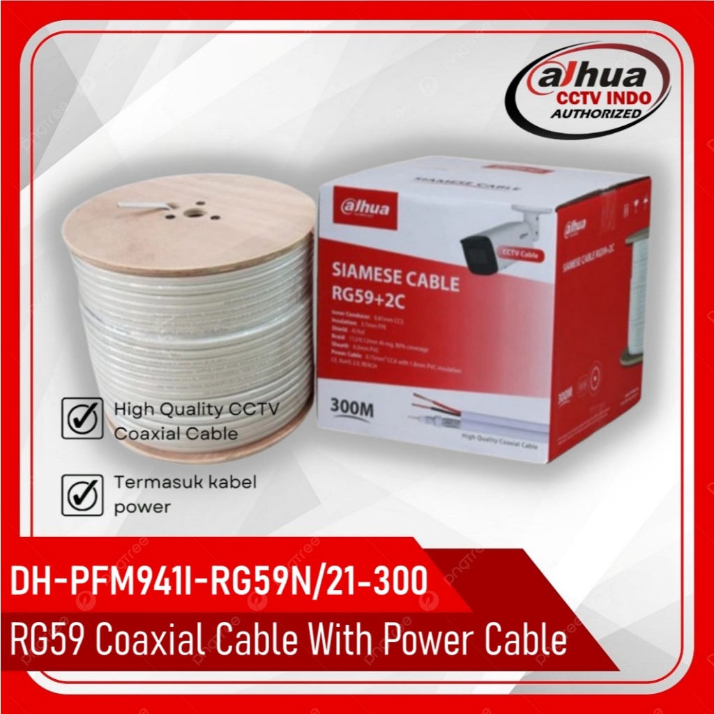DAHUA Kabel Coaxial + Power RG59+P RG6+P