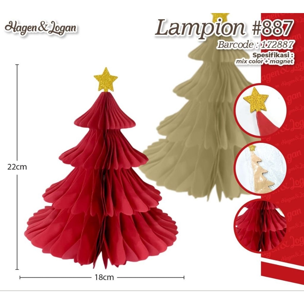 LAMPION LIPAT NATAL | DEKORASI NATAL