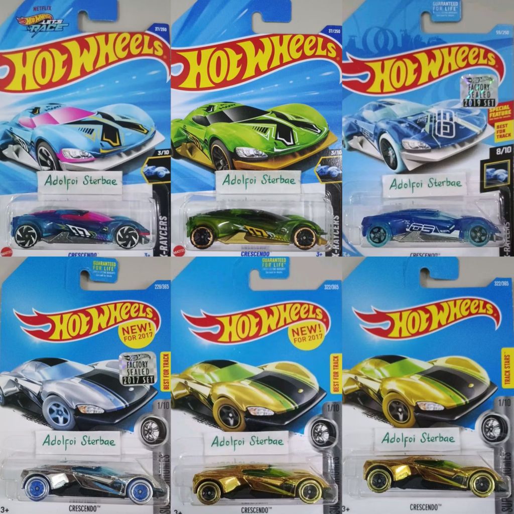 hotwheels hot wheels crescendo cresendo factory sealed super chromes gold silver best for track star
