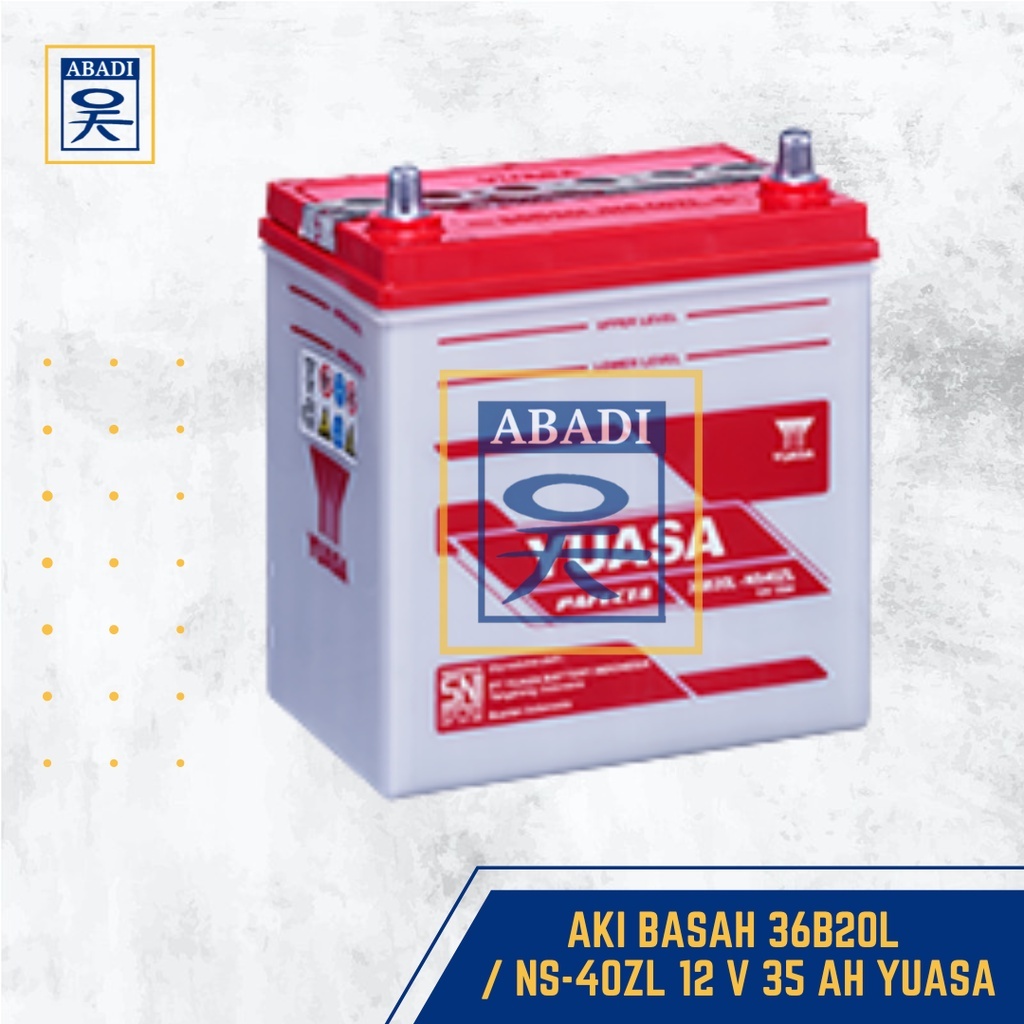 AKI BASAH 36B20L / NS-40ZL 12 V 35 AH YUASA