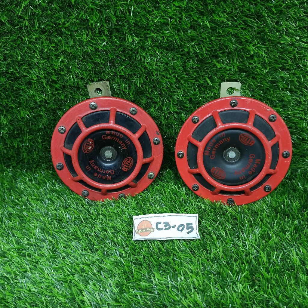 Klakson Hella Asli 003399 Jerman 71386-20021 Klakson Vintage Sepasang