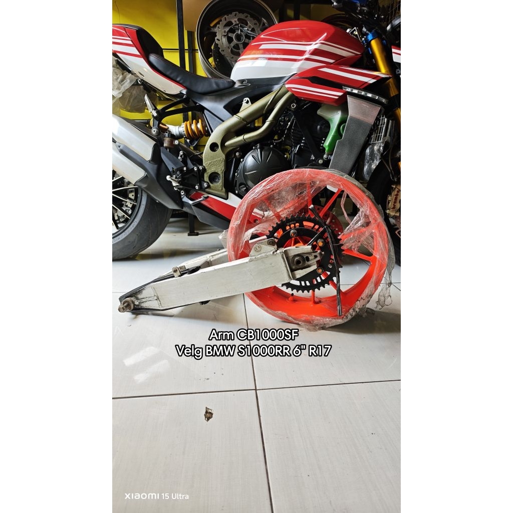 paket ganteng limbah moge buat tiger: velg CB1000SF  velg BMW S1000RR 6" R15
