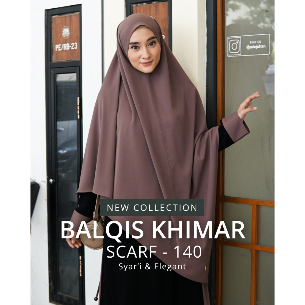 ARKAFF - Balqis Khimar bahan Marbela | Jilbab instan | Hijab syar'i Jumbo | Jilbab instan panjang | 