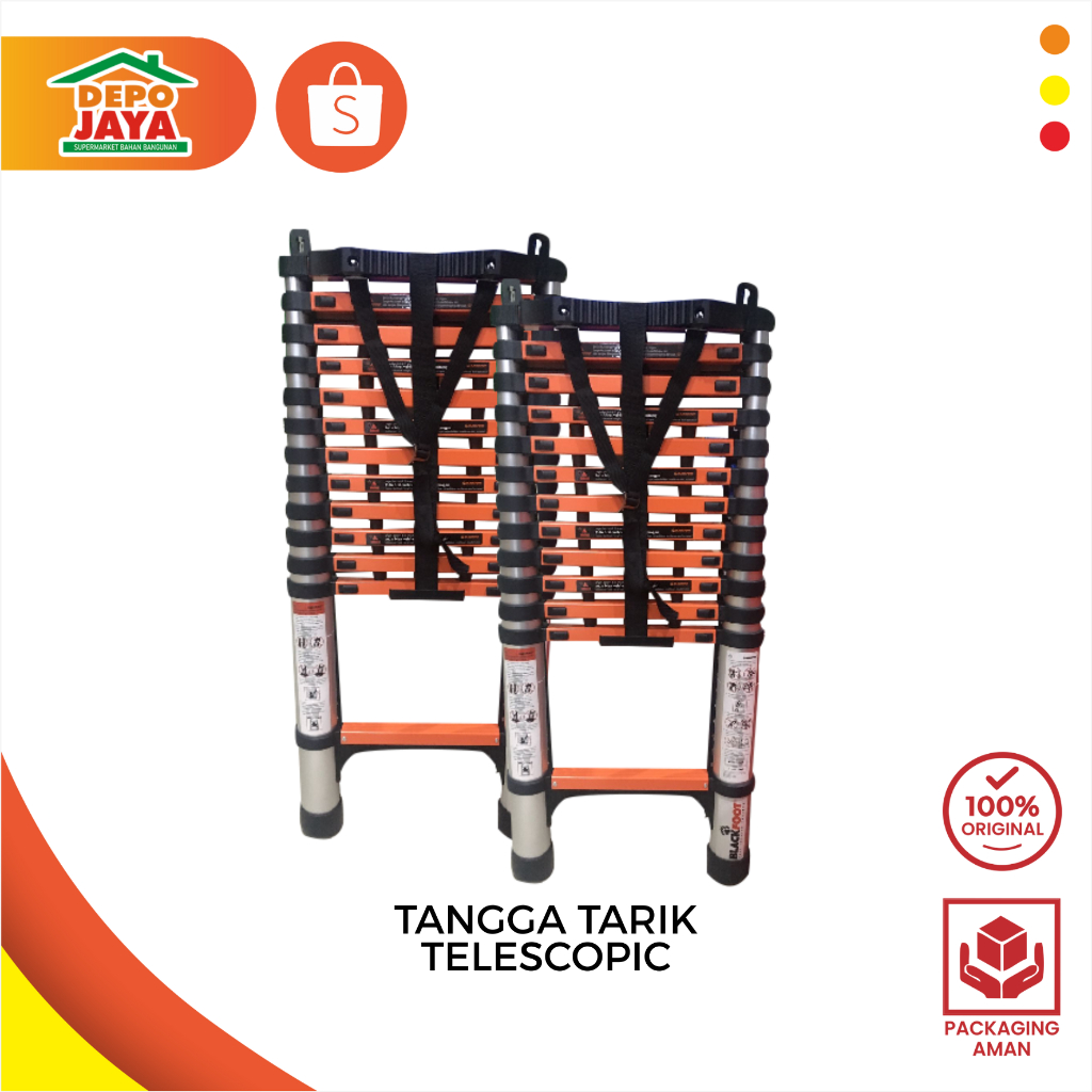 TANGGA TARIK TELESCOPIC - TANGGA LIPAT FLEXIBEL TELESCOPIC UNTUK RUMAH