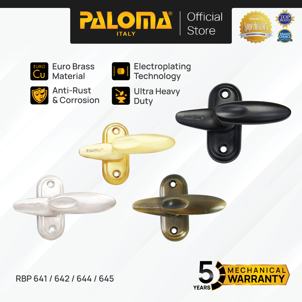 PALOMA Rambuncis Kunci Pengunci Pengaman Jendela Rumah Window Slot Kunci Grendel Gerendel Brass Kuni