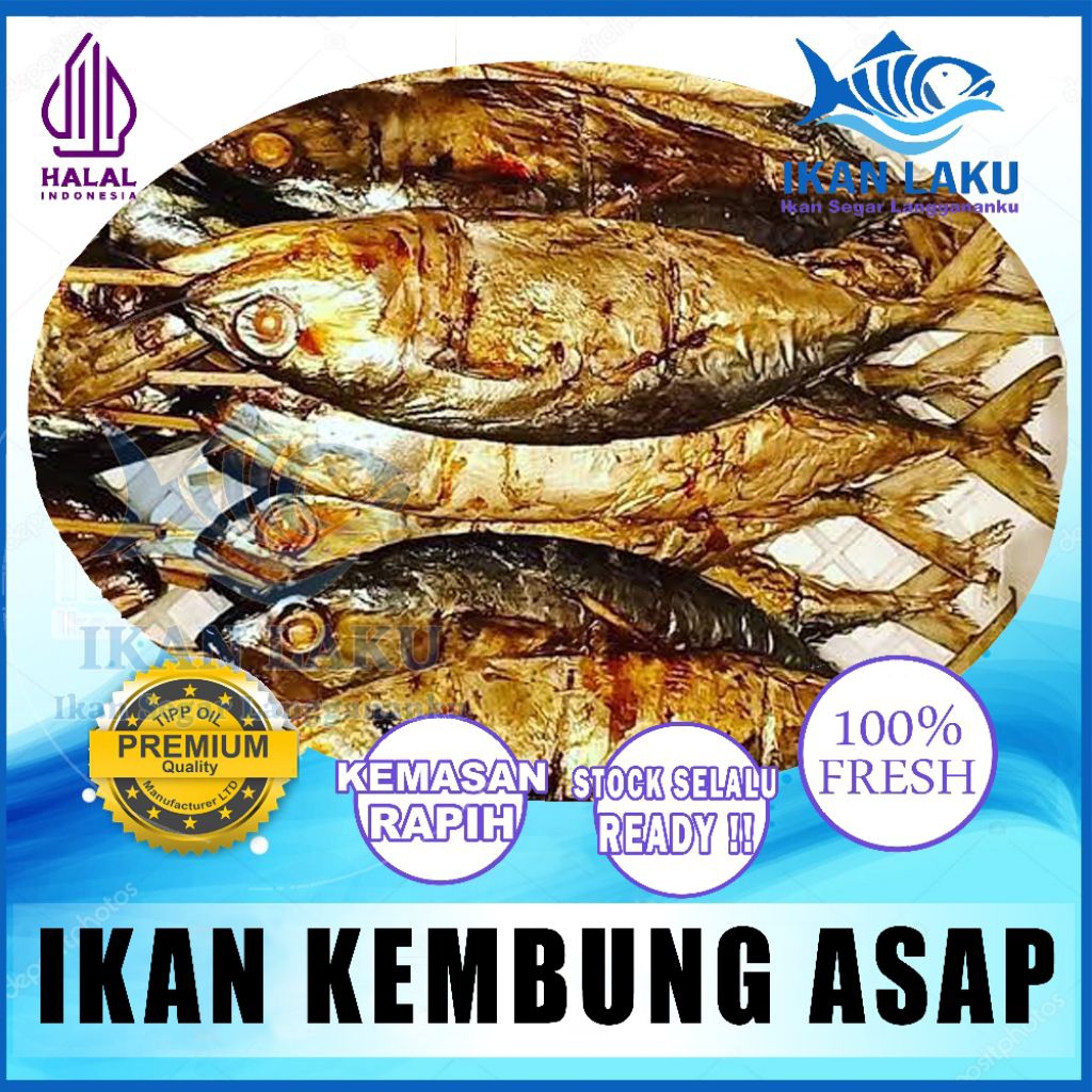 Ikan Laku – Ikan Kembung Asap Premium Wangi – Tanpa Bahan Pengawet Lezat Gurih Seafood Asapan