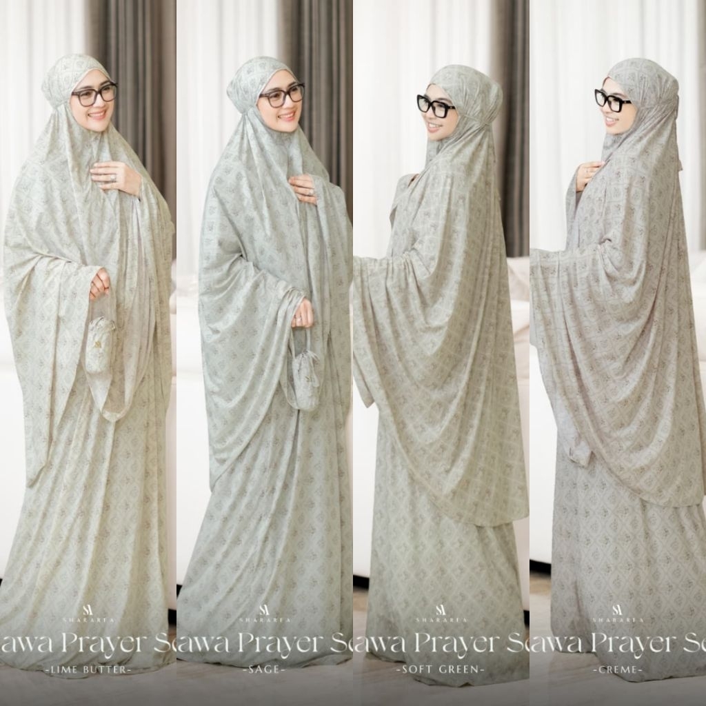 Hawa Prayer Set (Mukena, Pouch, Sajadah mini) by shararea