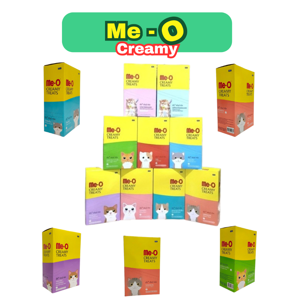 Meo Creamy Treats, Snack Kucing Creamy | Cat Treats, Kemasan Dus, Per Dus isi 12pcs