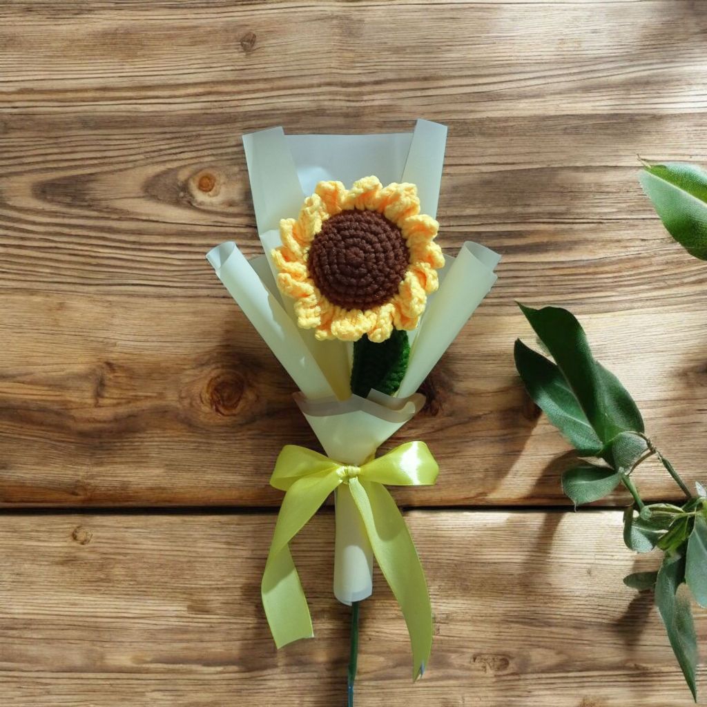 Crochet sun flower