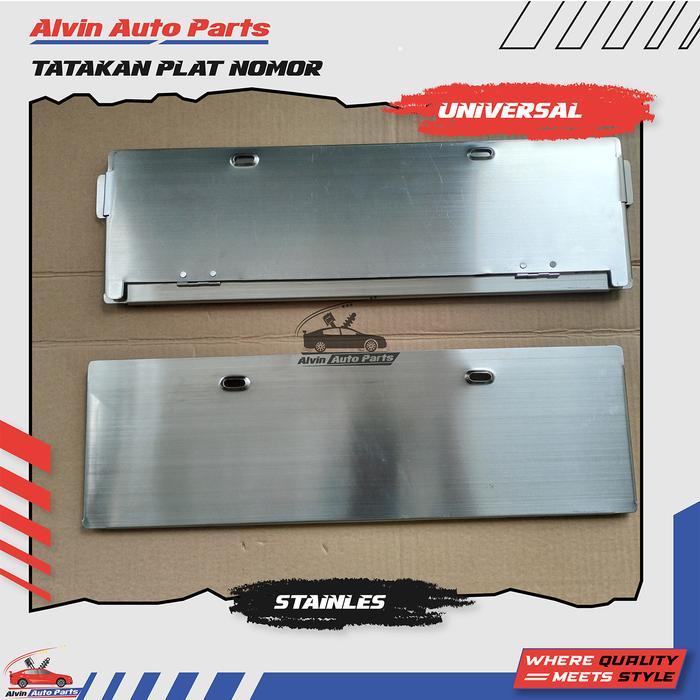 TATAKAN PLAT NOMOR MOBIL STAINLESS / DUDUKAN PLAT NOMOR MOBIL STAINLESS