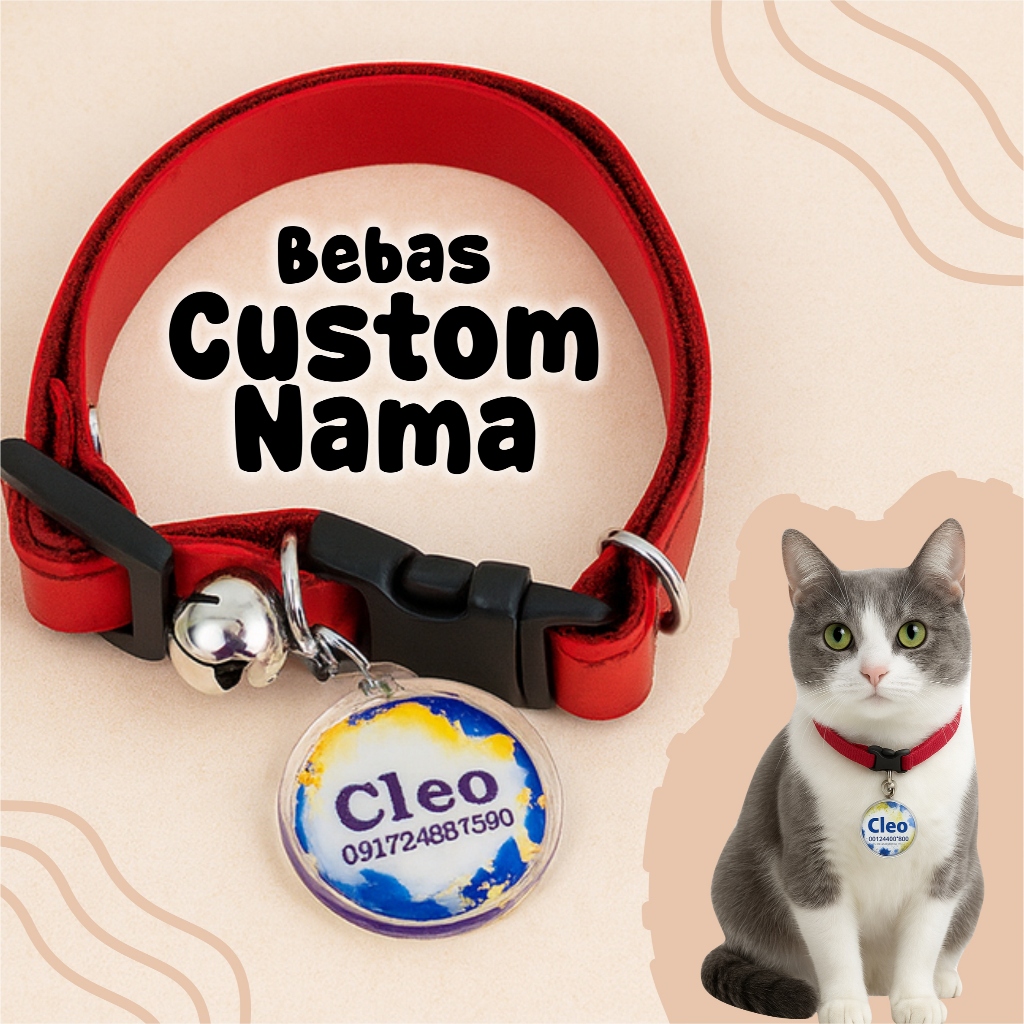 Kalung Kucing Custom - Kalung Kucing Nama