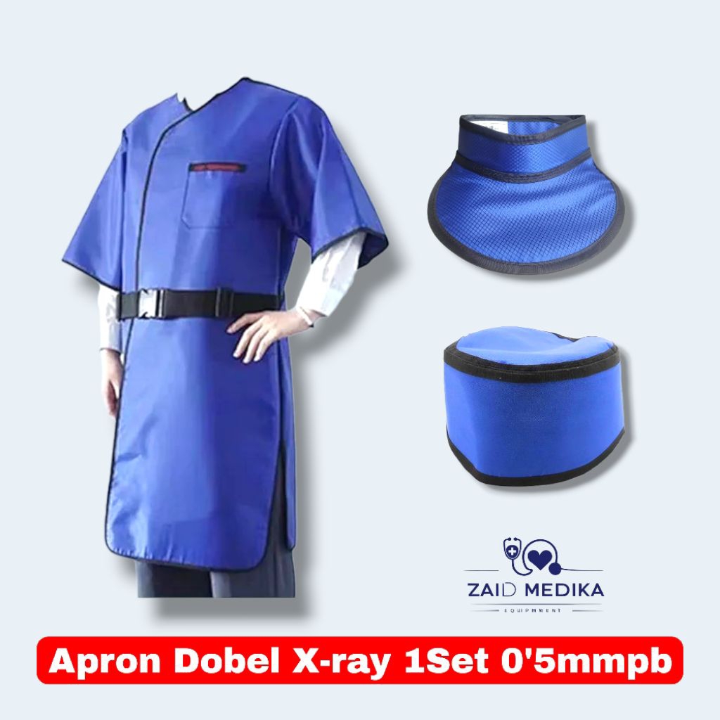 Apron Dobel Pelindung Radiasi X-ray + Thyroid Cap / Apron X-ray 0,5mmpb