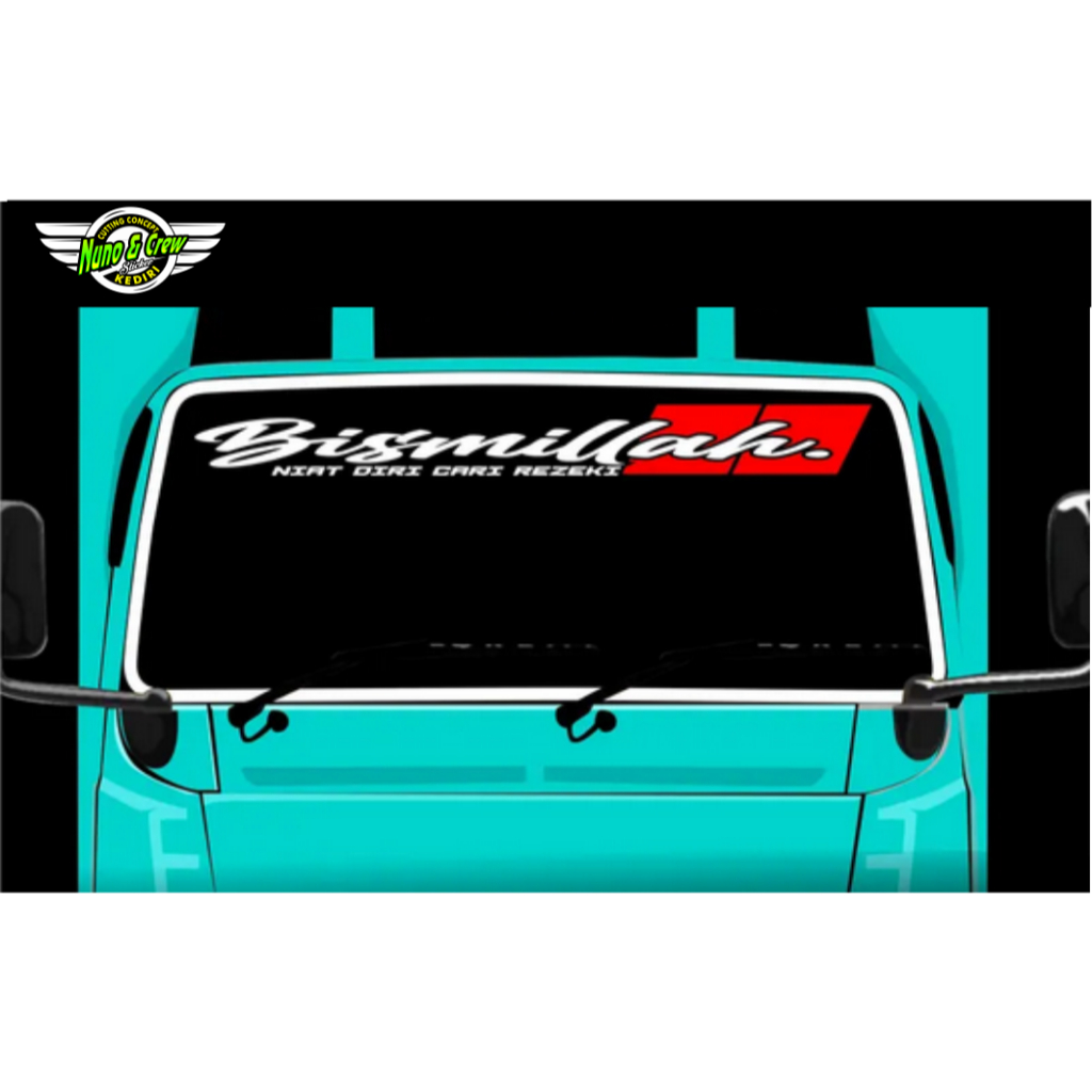TULISAN KACA BISMILLAH /BISMILLAH CUTTING /CUTTING STICKER