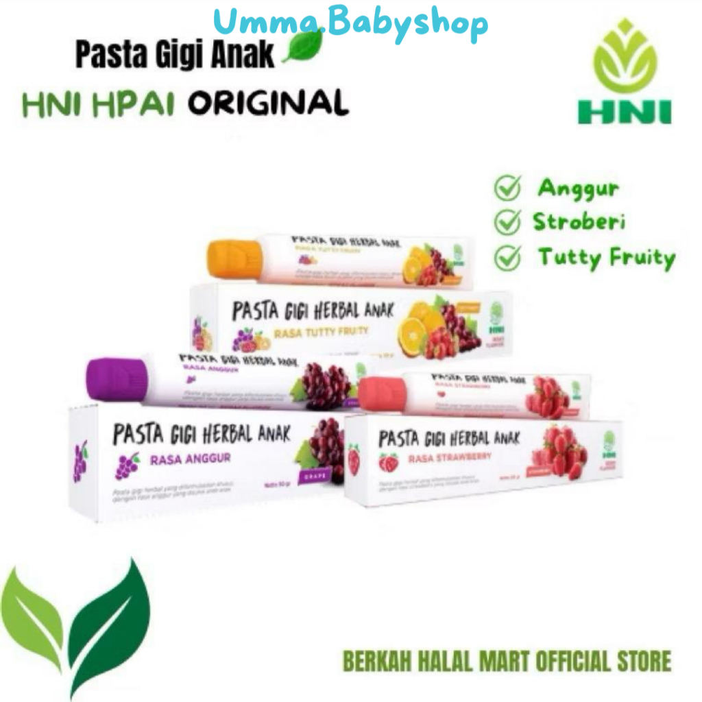 Pasta Gigi Anak HNI HPAI | Pasta Gigi Anak Herbal | Odol Anak Herbal Original Umma.Babyshop