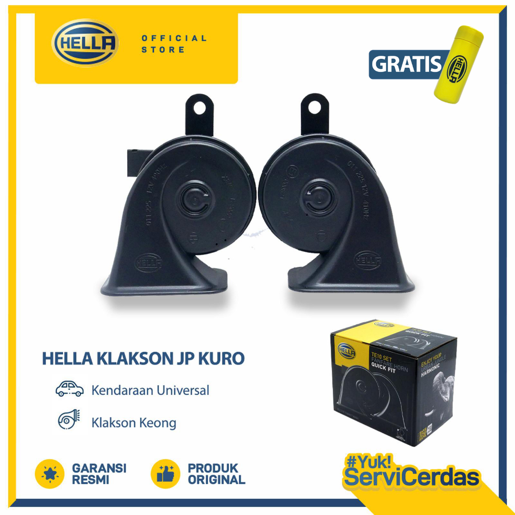 Klakson Keong Hella NEW JP Kuro Twin Tone 12V - Klakson mobil