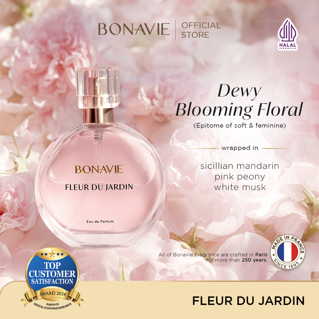 Bonavie Eau de Parfum - Fleur du Jardin 30ml Parfum Wangi Tahan Lama EDP Flower Bunga