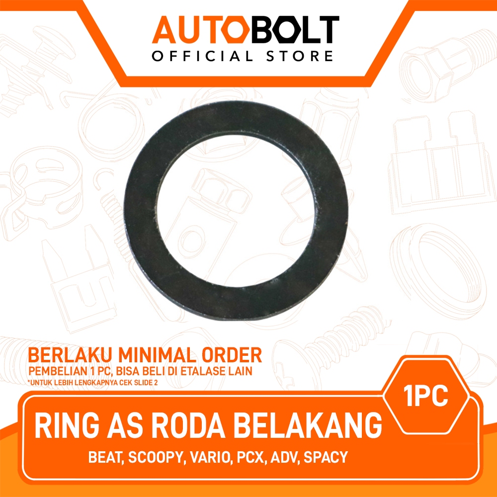 Autobolt Ring As Roda Belakang Honda Matic Beat POP Street & Vario 110 125 150 160 & Scoopy K2F & PC