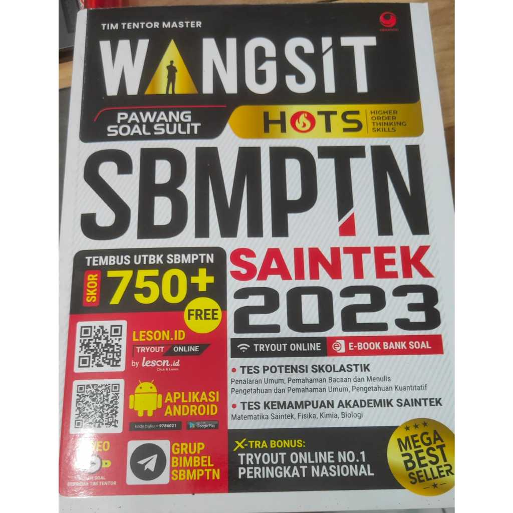 BUKU WANGSIT PAWANG SOAL SULIT SBMPTN SAINTEK 2023 ORI BEKAS