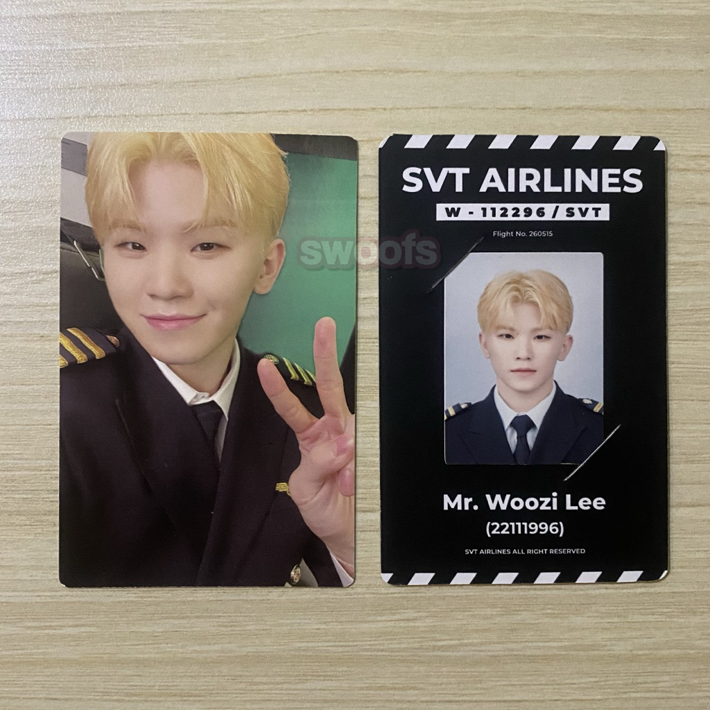 [READY] seventeen photocard woozi membership pilot id card carat wooahae