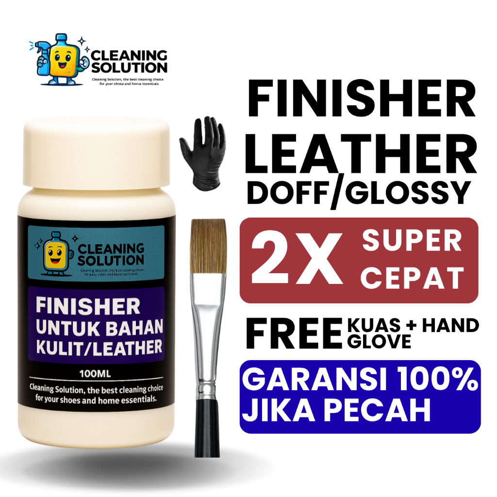 Finisher Cat Sepatu Leather Kulit Sintetis Tas Bag Permanen