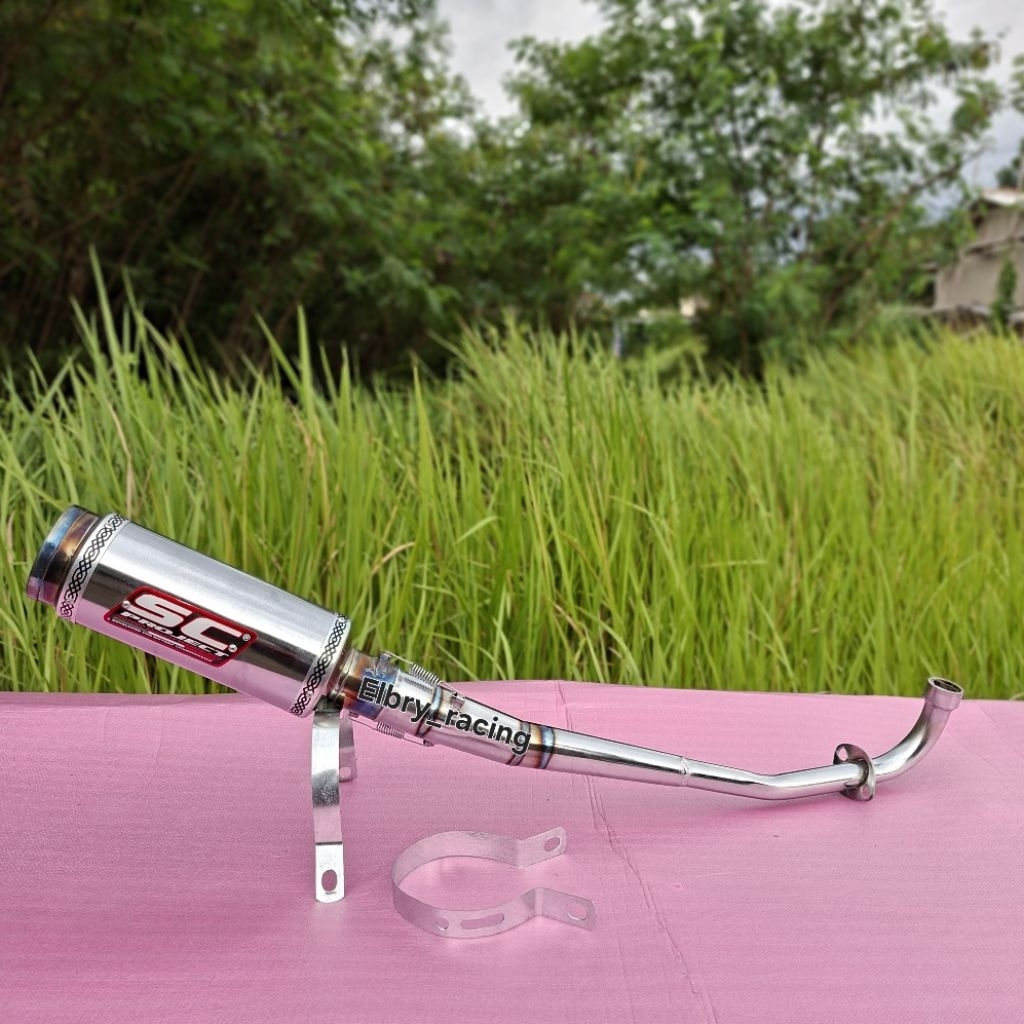 Knalpot racing SC PROJECT CROM motor supra x 125,jupiter robot,revo fit old/new,honda blade 110