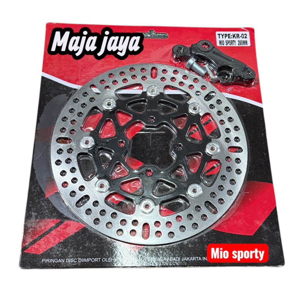 PIRINGAN CAKRAM MIO SPORTY 260 MM MODEL KTC BULAT KAKRA PLUS BREKET CAKRAM DISC CAKRAM 260 MM MIO SP