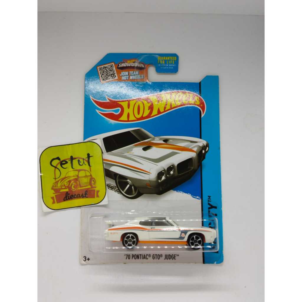HOT WHEELS HOTWHEELS EXCLUSIVE 70 PONTIAC GTO JUDGE EXCLUSIVE RECOLOR PUTIH WHITE